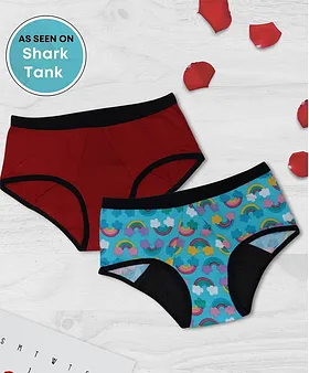 D'chica Self Love Eco-friendly Period Panties For Teenagers Maroon, No
