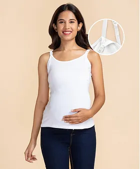 Buy SENSITRA Women's Maternity Breastfeeding Clip Down Nursing Camisole/ Nursing Tank Top/Comfy Nursing Sleepwear Beige Color Online at Best Prices  in India - JioMart.
