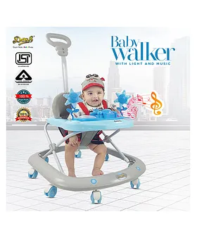 Buy Funride Baby Walker for 6 to 18 Months with Parent Handle Rod -  Foldable Activity Walker with Adjustable Height and Parent Handle Rod for  Boys and Girls Online at Low Prices