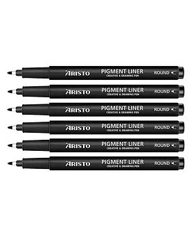 Buy Aristo 0.8mm Pigment Liner 6 Pens, Waterproof Quick Drying