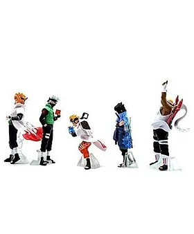 Awestuffs Naruto and Friends Miniature Action Figures (Set Of 6) (10 cm)