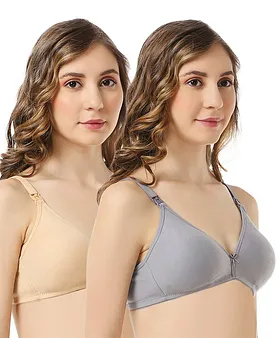Buy Anoma Beige Solid Cotton Blend Maternity Bra (38B) Online at Best  Prices in India - JioMart.