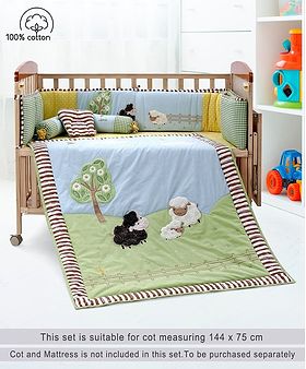 babyhug sleepwell cot bedding set