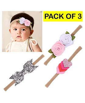 HOMEMATES Fancy Stylish Hair Band Ribbon Glitter Bow Band For Baby Girls  And Kids Elastic Hairband Set of 6 (Multicolor), Multi Color : :  Jewellery
