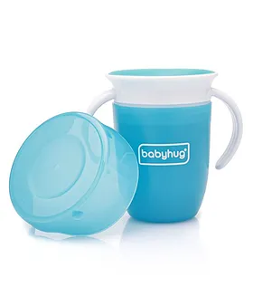 HOTUT Silicone Baby Straw Cup, 210ml/7oz Silicone Training Cup & Straw,Blue Sippy  Cup, Spill Proof Glass Cups for Toddlers