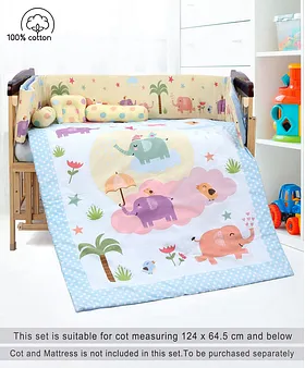 Babyhug 100% Cotton Crib Bumper Monkey Print Regular - Multicolor (Cot not  Included) Online in India, Buy at Best Price from