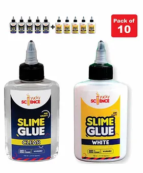 Yucky Science Slime & Craft Clear Glue Set of 3 Bottles 100 ml