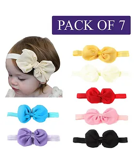 Pearl embellished stretchable Candy Pink headband for a baby