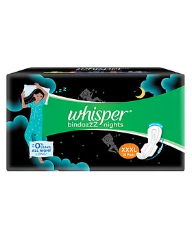 Whisper Bindazzz Nights Koala Soft Sanitary Pads - XXL 10 piece