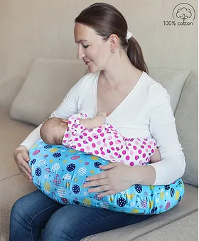 Babyhug Cotton Feeding Pillow With Belt Moon Print Blue Online in India Buy at Best Price from FirstCry 9337466