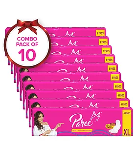 Paree Soft & Rash Free Sanitary Pads for Women|XL- 40 Pads|Quick  Absorption|Heavy Flow Champion|Double Feathers for Extra Coverage|Gentle