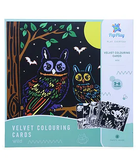 Velvet coloring cards - Wild - PepPlay