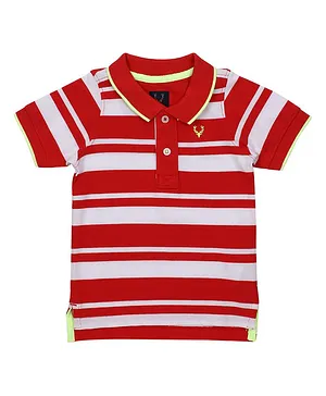 Allen Solly Junior Half Sleeves Tee Stripes - Red