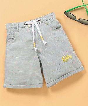 Babyhug Mid Thigh Shorts With Draw Cord - Blue