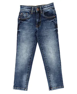 LEO Slim Fit Shaded Full Length Jeans - Blue