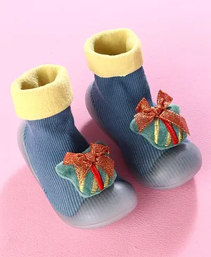 Hoppipola Stuff Toy Detailing Sock Shoes - Blue