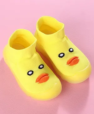 Hoppipola Duck Design Sock Shoes - Yellow