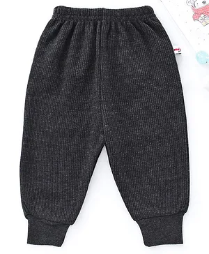 Mom's pet Full Length Solid Thermal Pants - Dark Grey