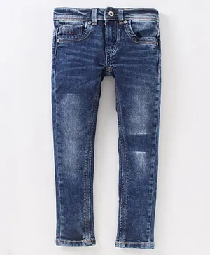 Indian Terrain Full Length Solid Jeans - Blue