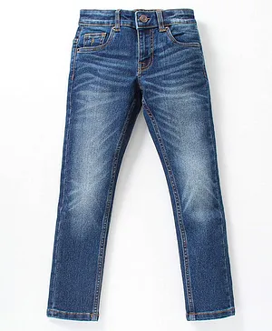 Indian Terrain Full Length Solid Jeans - Light Blue