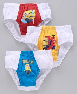 Red Rose Cotton Briefs Minion Print Pack of 3 - Multicolor