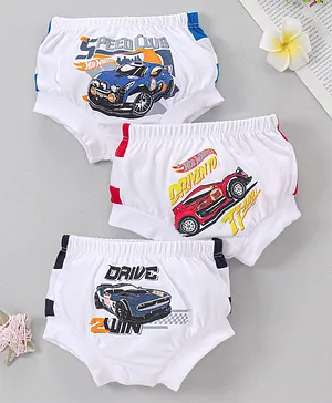 Red Rose Briefs Hotwheels Print Pack Of 3 - (Color May Vary)