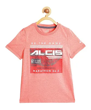 Alcis Boys Be The Game Printed Half Sleeves Tee - Red