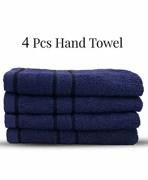 Sassoon Melrose 380 GSM Cotton Hand Towel Set of 4 - Blue