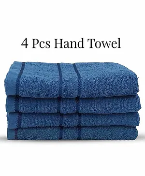 Sassoon Melrose Cotton Hand Towel Set Of 4 - Teal 