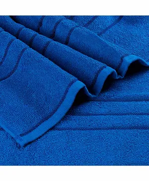 Sassoon Melrose 380 GSM Cotton Soft Touch Plain Bath Towel - Blue
