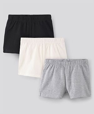 Pine Kids Cotton Anti Microbial And Bio Washed Shorts Pack of 3 (colour May Vary)