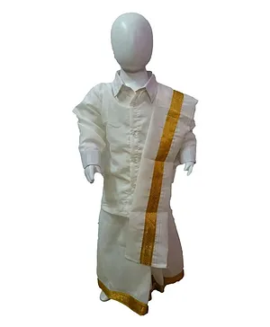 BookMyCostume Full Sleeves Kerala Indian State Onam Fancy Dress Costume - White