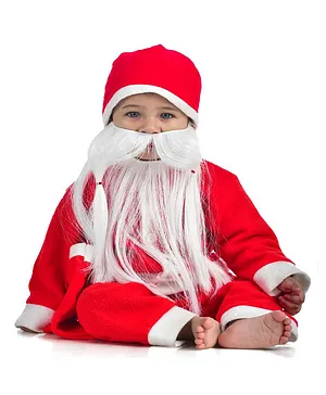 BookMyCostume Full Sleeves Solid Colour Santa Claus Costume - Red
