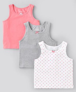 Pine Kids Sleeveless Slips Pack of 3 (Color May Vary)