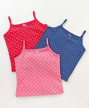 Pine Kids Sleeveless Anti Microbial Slips Pack of 3 (Color May Vary)