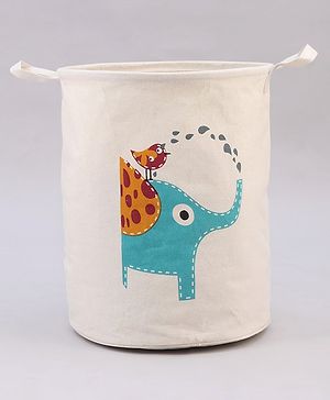 Babyhug Laundry Bag Elephant Bird Printed - Green