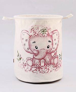 Babyhug Laundry Bag Elephant Printed - Pink