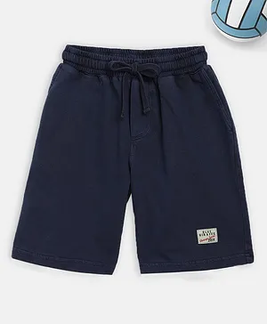 Blue Giraffe Solid Shorts - Navy Blue
