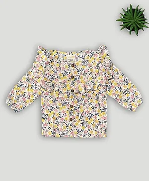 Little Labs Full Sleeves Floral Print Top  - Multi Colour