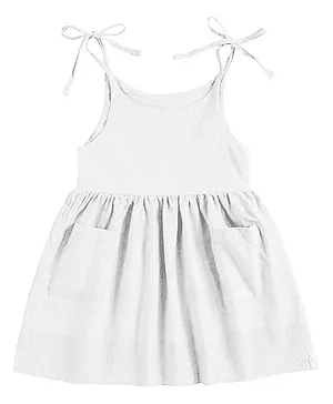The Baby Atelier 100% Organic Sleeveless Solid Color Night Dress - Grey