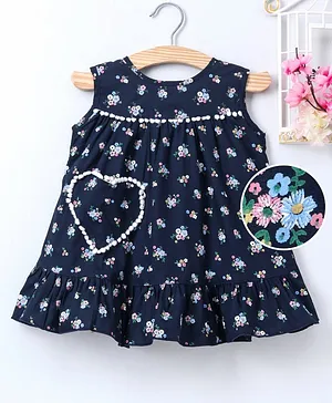 Twetoons Knee length One Piece Dresses / Frocks Girl NAVY BLUE 24