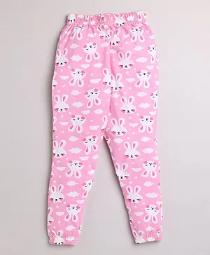 DEAR TO DAD Bunny Print Lounge Pants - Pink