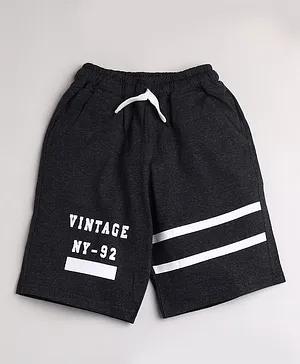 DEAR TO DAD Vintage Print Shorts - Black