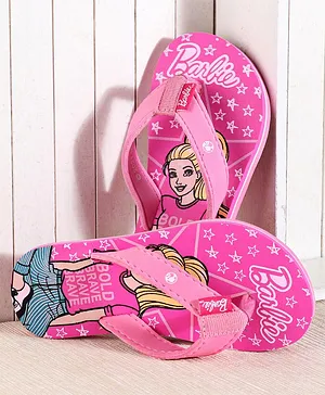 Barbie Printed Flip Flops - Pink