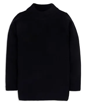 RVK Full Sleeves Solid Colour Sweater - Black