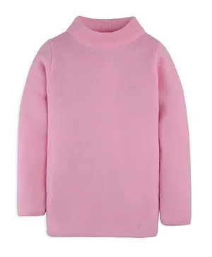 RVK Full Sleeves Solid Colour Sweater - Light Pink