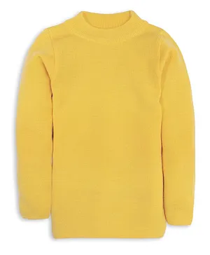 RVK Full Sleeves Solid Colour Sweater - Yellow