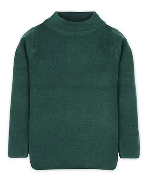 RVK Full Sleeves Solid Colour Sweater - Green
