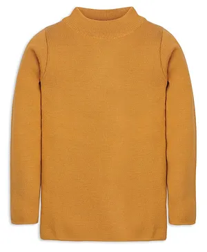 RVK Full Sleeves Solid Colour Sweater - Yellow