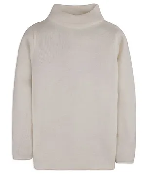 RVK Full Sleeves Solid Colour Sweater - Off White